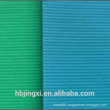 Green Blue Thin Ribbed Insulation Rubber Sheet